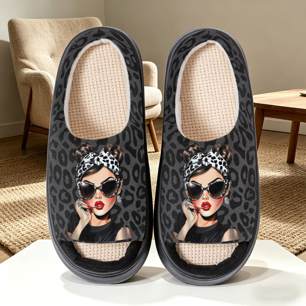 Lips Leopard Premium Kadın Terlik