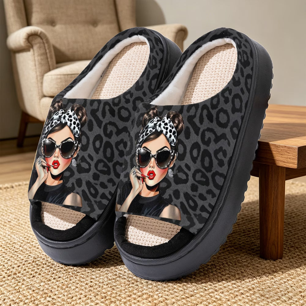 Lips Leopard Premium Kadın Terlik