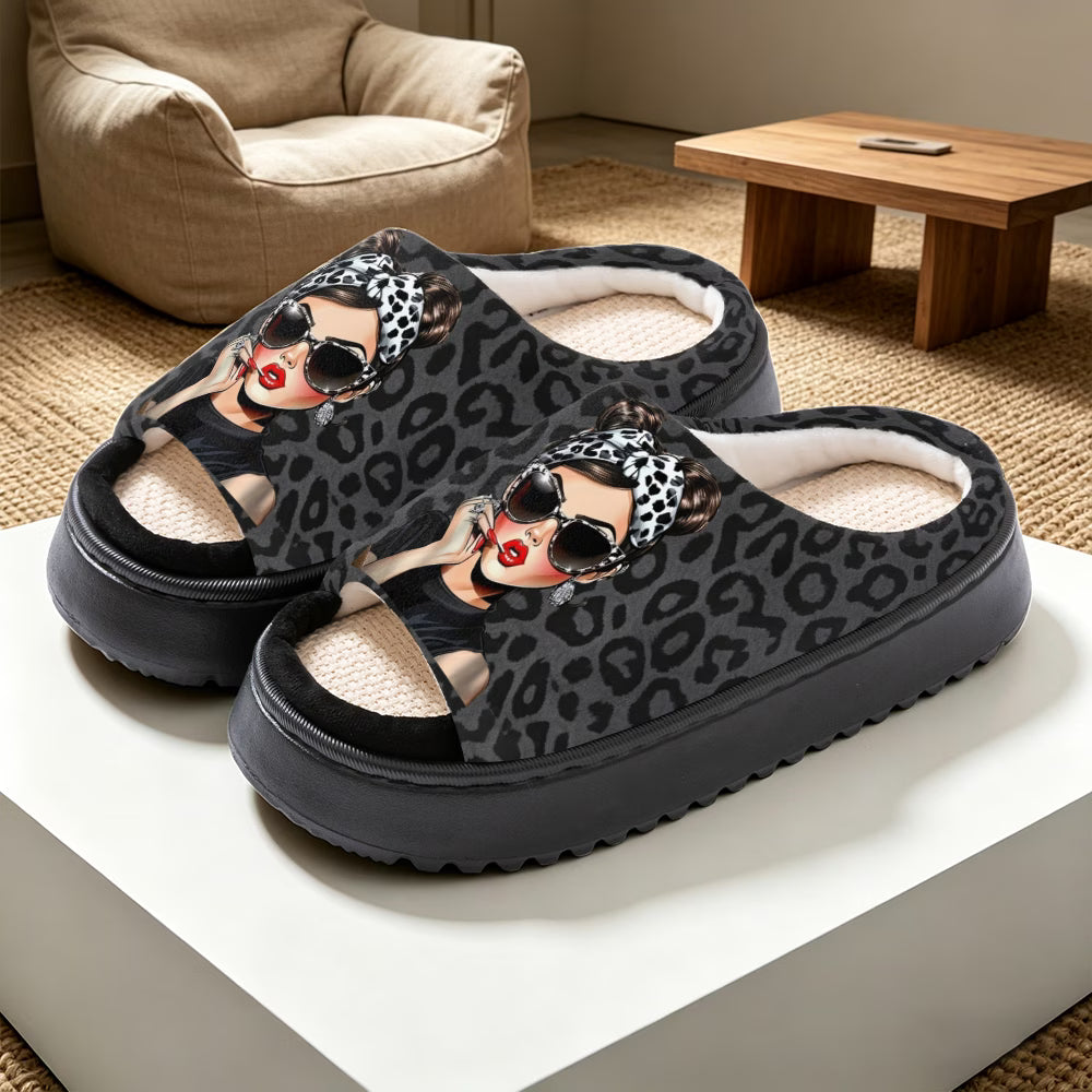 Lips Leopard Premium Kadın Terlik