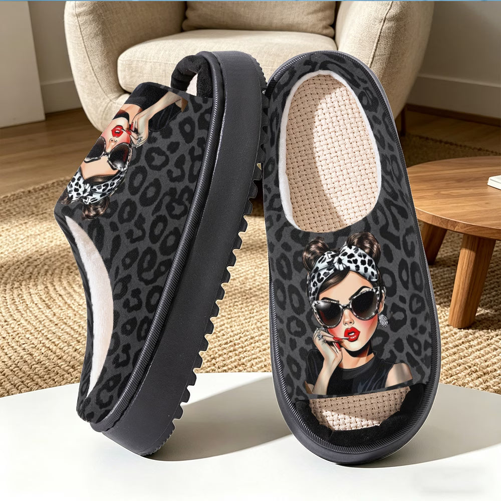 Lips Leopard Premium Kadın Terlik