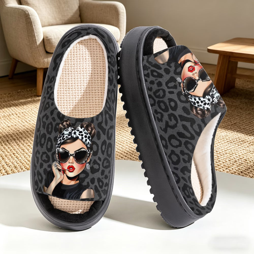 Lips Leopard Premium Kadın Terlik