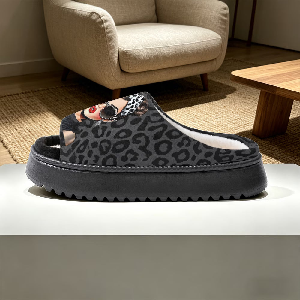 Lips Leopard Premium Kadın Terlik